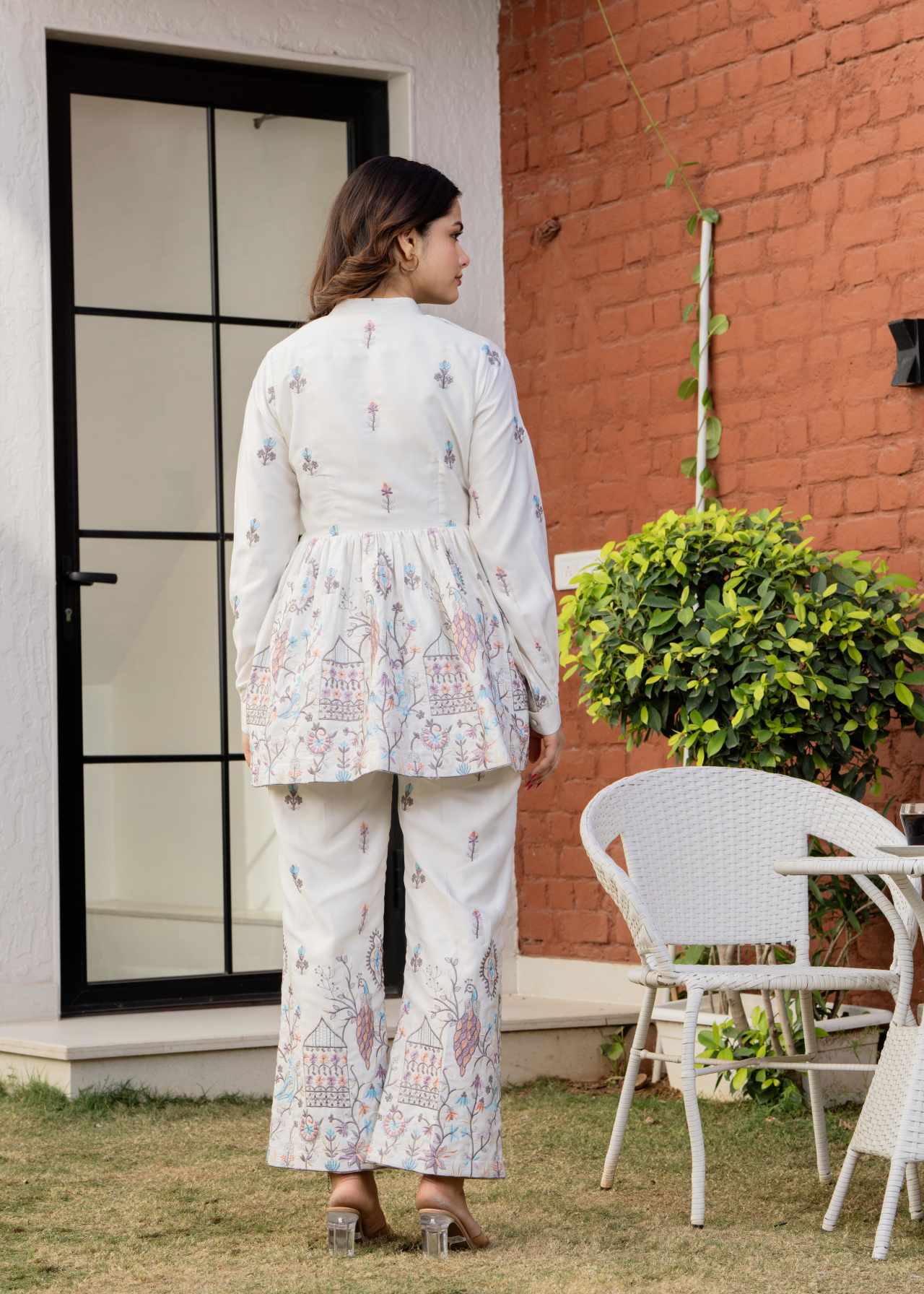 Buy Luxury Festive White Embroidered Co-Ord Set for Women Online